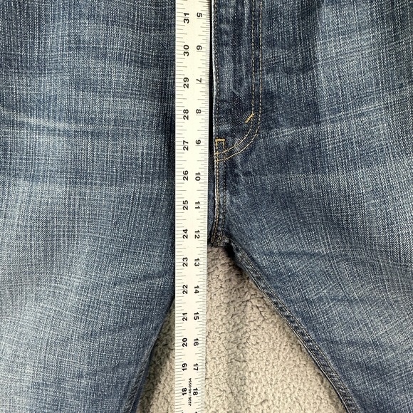 Levi's Mens 505 Medium Blue Regular Fit Straight Leg Denim Jeans Sz 40 x 32 - Picture 5 of 10